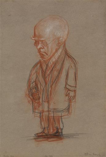 WILLIAM ROTHENSTEIN (Bradford 1872-1945 London) Portrait of Adolph von Menzel.